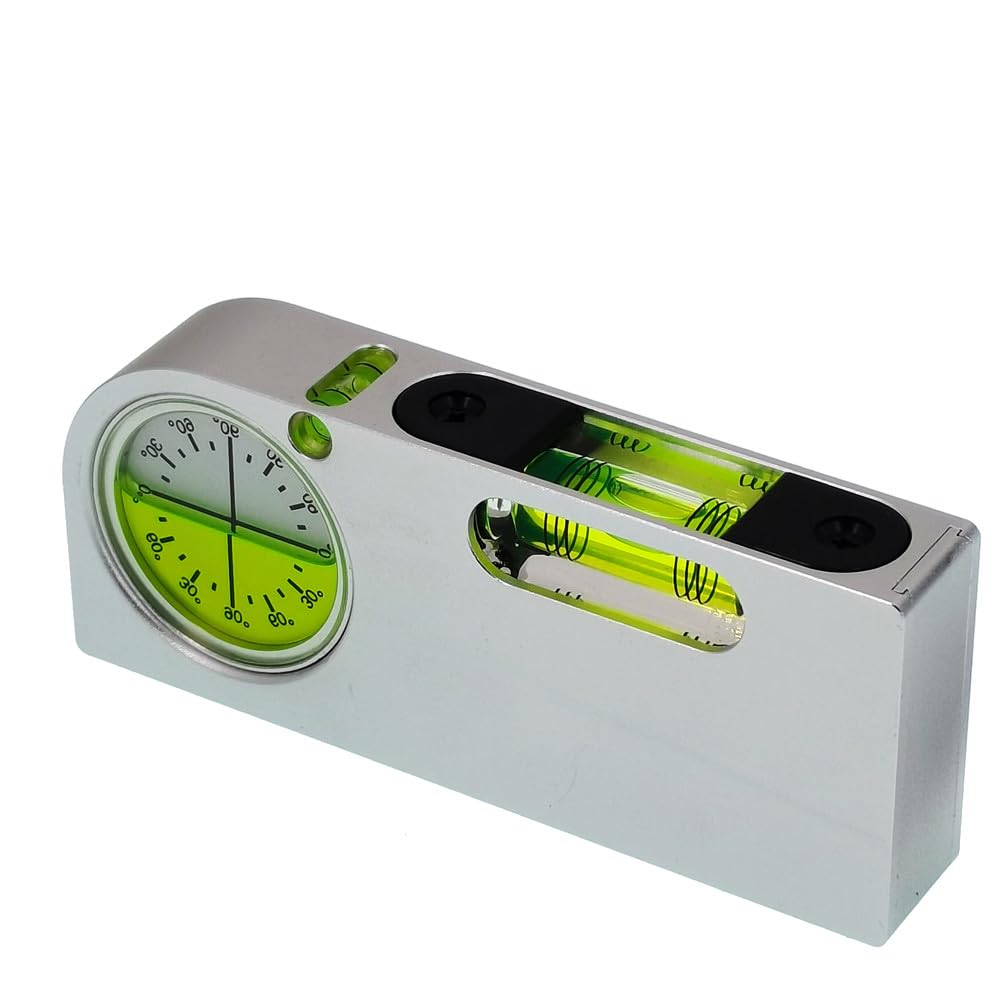 Multi Angle Measuring Level with Magnetic Solid Aluminum Alloy mini Level Gauge, Portable mini Level Bubble Gauge (Green)