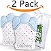 Baby Teething Mittens, Teething Glove for Baby, Smiling Teething Toys Mitten, Self-Soothing Stand on Hand mitt with Handy Travel Bag (Blue)