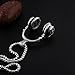 Aienid Pendant Necklace, Stainless Steel Headset Shaped Punk Style with 60CM Free Chain for Mens Silver