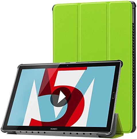 Lobwerk Tablet Cover for Huawei MediaPad M5 10.8 Inch Protective Flip Case with Auto Sleep/Wake, Multi-Angle Stand and Touch Pen Green