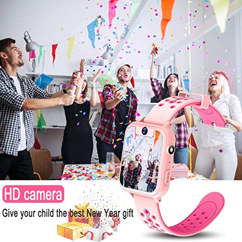 Kids Smart Watch Phone GPS Tracker for 3-12 Year Boy Girl [SIM Card Include] Smartwatch Touch Screen SOS Two Way Call Camera Game Alarm clock Outdoor Sport Cellphone Wristwatch Electronic Learning Toy - Thumbnail 6