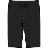 Weintee Women's Plus Size Petite Cotton Capris with Pockets