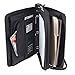 NuFazes Portfolio 3 Ring Binder Organizer- Padfolio Briefcase with Retractable Handle and Zippered File Divider