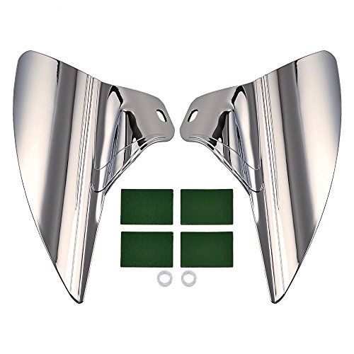 Chrome Saddle Shield Air Heat Deflector Kit For 2009-2015 Harley Touring FLH FLT