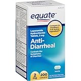Equate - Anti-Diarrheal, Loperamide 2 mg, 200 Caplets (Compare to Imodium)