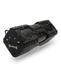 Altavoz Bluetooth deportivo impermeable, altavoz inalámbrico portátil para exteriores con graves y subwoofer con 3600 mAh, función de banco de energía micrófono NFC para viajes, bicicletas, escalada, camping, senderismo, correr Negro