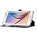 SailsON Electronics Samsung Galaxy S6 Case Leather Wallet PU Case Flip Cover Built-in Card Slots View Window Stand Holder Function Phone Protective For Samsung Galaxy S VI, Black
