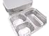Disposable Aluminum TV Dinner Trays With Lids - 4 Compartment Meal Containers (50 Count)