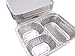 Disposable Aluminum 3 Compartment T.V Dinner Trays with Board Lid #210L (50)