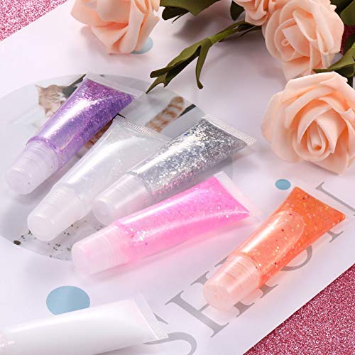 FREEORR 24 Packs Lip Gloss Empty Tubes Containers(10ml), 2 Packs 20ml+1 Pack 10ml Plastic Syringe Dispensing, Lip Balm Soft Tube for Women &Girls DIY Lip Gloss Cosmetics - Thumbnail 5