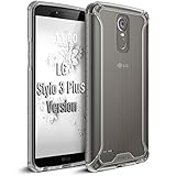 Poetic Affinity Slim Fit LG Stylo 3 Plus/LG Stylo 3 Clear Case with Anti-Slip Side Grip and Reinforced Corner Protection Bumper for LG Stylo 3 Plus/LG Stylo 3 Clear