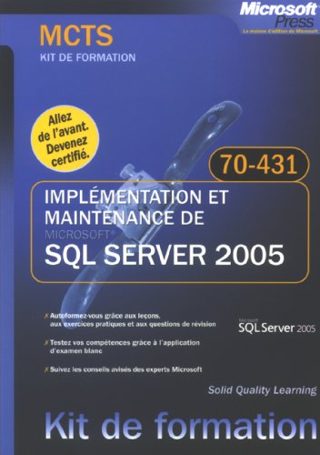 Implémentation et maintenance de SQL Server 2005