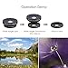 Phone Camera Lens 3 in 1 HD Fisheye Lens with 3 Adjustable Brightness Fill Light, 15X Macro 0.4X-0.6X Wide Angle Lens for iPhone Samsung & Most Smartphones