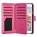 ULAK Galaxy S5 Case, Samsung S5 Wallet Case, Fashion PU Leather Magnet Wallet Flip Case Cover with Built-in Credit Card/ID Card Slots for Samsung Galaxy S5 SV Galaxy S V i9600- Hot Pink