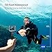Crosstour CT9500 Real 4K Action Camera Underwater Camera (4K 20MP WiFi Underwater 40M Waterproof Anti-Shake Helmet Camera 2 1350mAh Batteries)