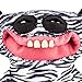 Fugglers, Funny Ugly Monster, 9 Inch Grin Grin (Zebra Print) Plush Creature with Teeth, for Ages 4 and Up