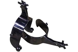 HILASON Black Steel Mens Bull Spur 5 Points Rowel Cowboy Rodeo