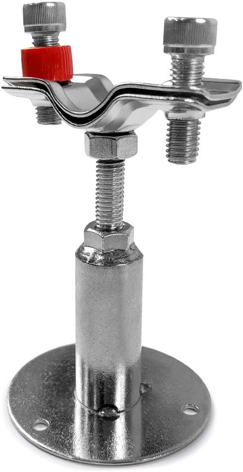 QWORK® Wall Mount Ceiling Mount Pipe Support, Adjustable Stainless Steel Bracket Clamp for Dia 51mm (1-1/2 inch) with Screws - Image 4