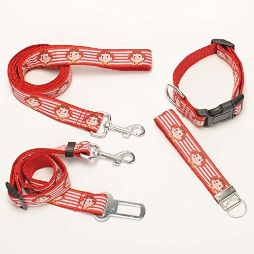 1"25mm peko pattern printed ribbon dog collar ,dog leash, safety belt ,key fob ,with nylon materials