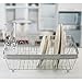 Jennifer Collection Dish Rack with Cup and Tray, Chrome Pave Diamond Design