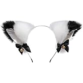 Animal Faux Fur Cat Dog Ears Headbands with Bells Lovely Flexible Hair Accessory Halloween Cosplay Costume Party Dress Girls