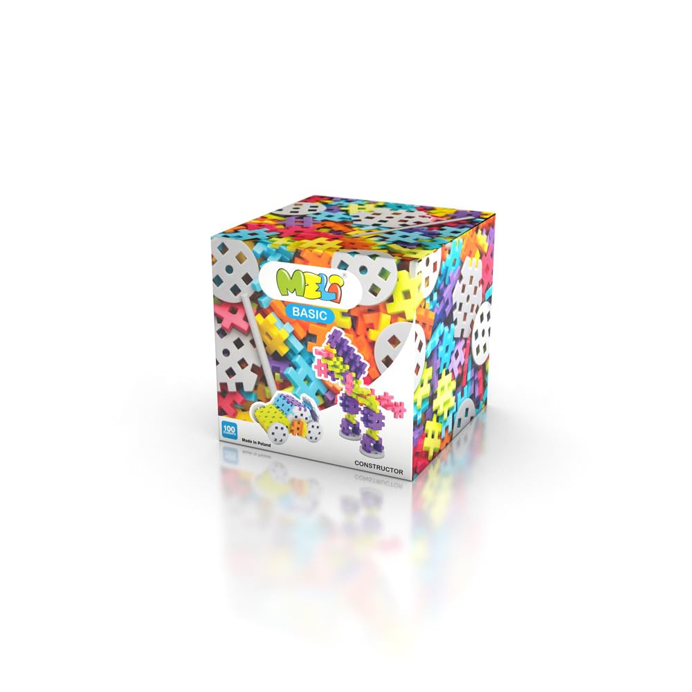 Meli 67221 Basic Constructor Creative Toy, Multi-Colour, Pack of 100