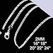 TTVOVO 925 Sterling Silver 1MM/2MM Snake/Box/Twisted Rope/Link Chain - Italian Crafted Necklace - Super Thin & Strong - 16