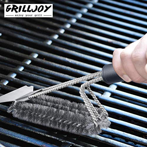 grilljoy Grill Brush and Scraper. Ideal BBQ Grill Cleaner Accessories