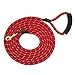 Shorven Nylon Strong Dog Rope Lead Reflective Training Dog Leash with Soft Handle 8-20 FT Long Red (Dia:0.5