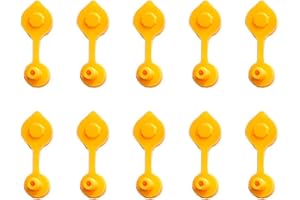 MKYSZLT 10 Pcs Yellow Fuel Gas Can Vent Caps,Universal Gas Jug Vent Cap Gallon Can Replacement Flexible Pour Nozzle Gasket Stopper Vent Cap Collar Caps Fits Most of The Cans Old Style Water