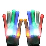 LED Light Gloves- Christmas Glowing Gloves, with 6 Lighting Modes and Replaceable Batteries, Perfect for Christmas Dress Up and Weekend Parties, Stunning Strobe Gloves Help You Stand out