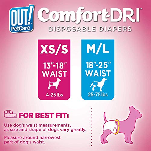 OUT! Disposable Female Dog Diapers Absorbent Female Dog Diapers with Leak Protection Female Dogs