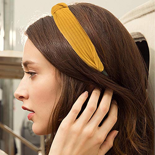 JOYPEA 10 Knotted Headbands For Women Girl 10 Colors Soft Knitted Headbands For Women's Hair Turban Headbands For Women - Thumbnail 5