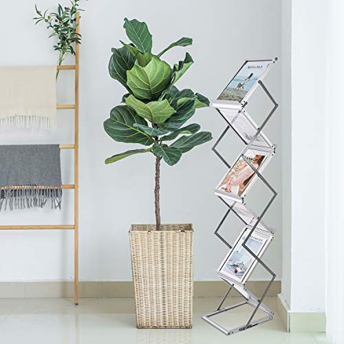 Polmart Aluminum Brochure Magazine Catalog Literature Display Rack, 6 Pockets - Thumbnail 2