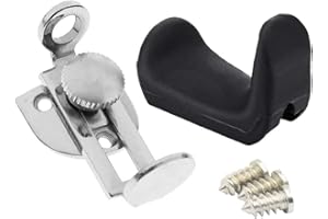 Liyafy Black Rubber Adjustable Oboe & Clarinet Thumb Finger Rest Fit for 1.45-1.75cm Thumb with Metal Nickel Plated Adjustable Hand Rest Cover