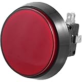 Red LED Lamp 52mm Dia Round Push Button w Limit Switch for Arcade Video Game