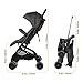 Amzdeal Airplane Lightweight Stroller with Pull Rod Umbrella Stroller One-hand Fold Design Baby Infant Travel Stroller - Black