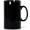 Smilatte 28 OZ Extra Large Ceramic Coffee Mug, M018 Classic Porcelain Boss Super Big Tea Cup with Handle for Office and Home, Black