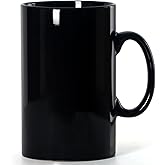 Smilatte 28 OZ Extra Large Ceramic Coffee Mug, M018 Classic Porcelain Boss Super Big Tea Cup with Handle for Office and Home, Black
