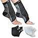 Foot Sleeve, Plantar Fasciitis Silicone Gel Heel Protectors & Arch Support Therapy Wrap For Men & Women - #1 Ultra Comfortable 6 Piece Compression Bundle Kit For Accelerated Recovery (L/XL)