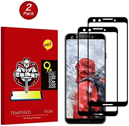 [2-Pack] Google Pixel 3 Screen Protector,Longefilm [Full Coverage] [Anti-Scratch] [Anti-Fingerprint] [Bubble Free] [High Response] Tempered Glass Screen for Google Pixel 3 (Black)