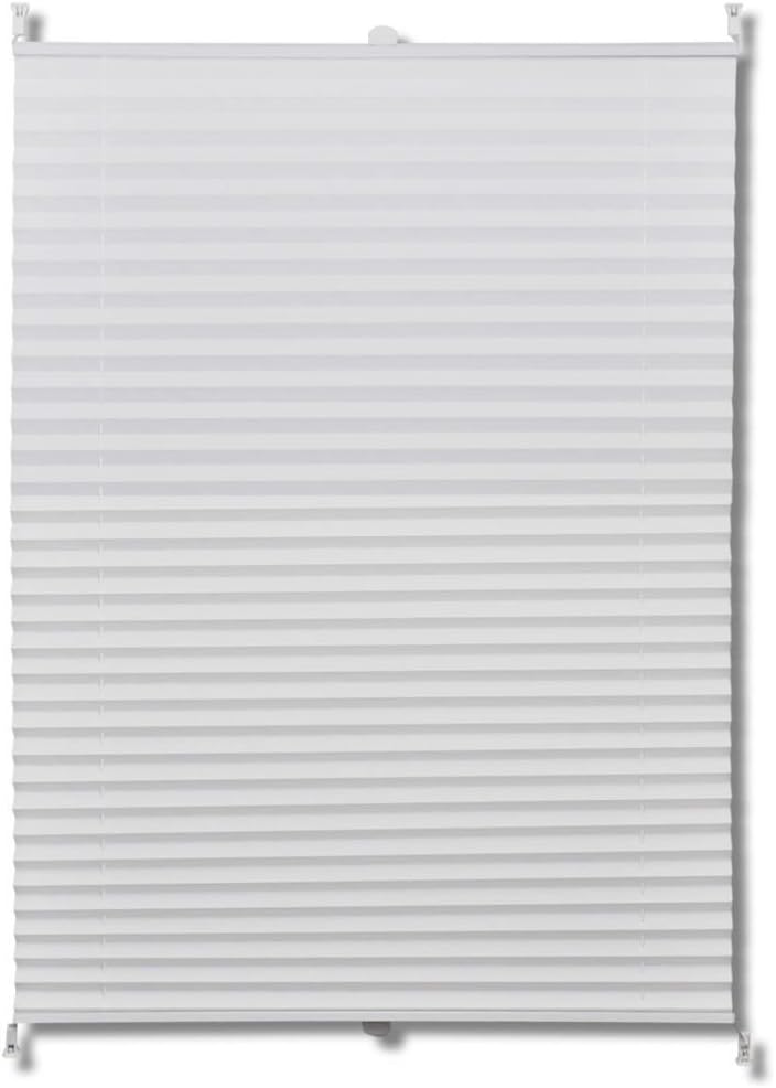 Xingshuoonline Pleated Roller Blind Pleated Blind 70 x 150 cm White Sun Protection Blinds