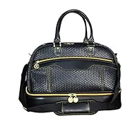 Zhao Xiemao Sport Duffel Bag, Women Men Golf Multi-Purpose Clothing Bag Golf Tote Bag Lightweight Leather Large Capacity Gym Bag Travel Sports Luggage Bag (Color : Black, Size : 462129cm)