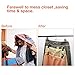 JS HANGER Pants Hangers 12 Pack Multi Stackable Add on Trousers Hangers Heavy Duty Space Saving Skirt Hangers with 2-Adjustable Clips, Chrome + Black