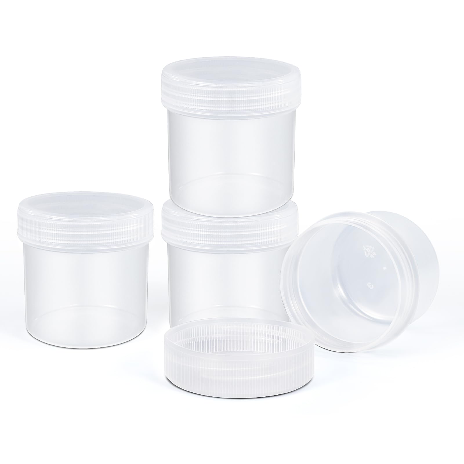Photo 1 of UMETASS TSA Approved Wide Mouth Travel Size Containers, PP Clear Leak Proof Travel Plastic Jars with Lids for Creams Lotion Cosmetic, Jewelry Beads, Sample, Small Items Storage (1 oz, 4 Pcs)