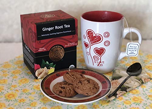image for Buddha Teas Organic Ginger Root Tea, 18 Bleach-Free Tea Bags - Caffein