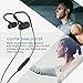 F-HeeBin Bluetooth Headphones Lightweight V4.1 Wireless Sport Stereo In-Ear Noise Cancelling Sweatproof Headset 8-Hour Playing Time with Mic, Premium Bass Sound, Secure Fit for Running (Black)