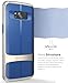 Galaxy S8 Plus Case, Vena [vAllure] Wave Texture [Bumper Frame][CornerGuard Shockproof | Strong Grip] Slim Hybrid Cover for Samsung Galaxy S8 Plus (Gold/Navy Blue)