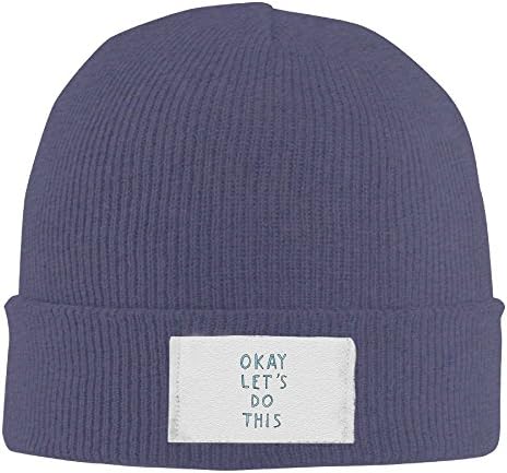2fewvsx Okey Let's Do This New Knit Cap Beanie Hat Vintage Winter