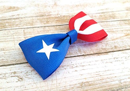 Puerto Rico Flag Hair Bow